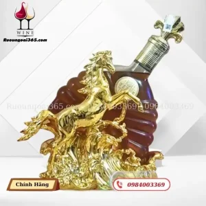 Kệ Ngựa Vàng LUCKY GOLDEN HORSE Kèm Rượu XO 700ml